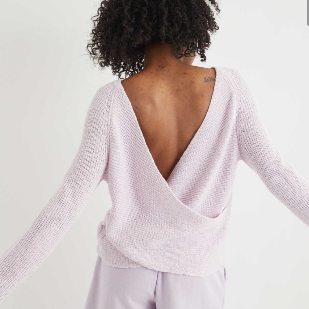 AERIE | Cross-back lilac sweater. Size XS